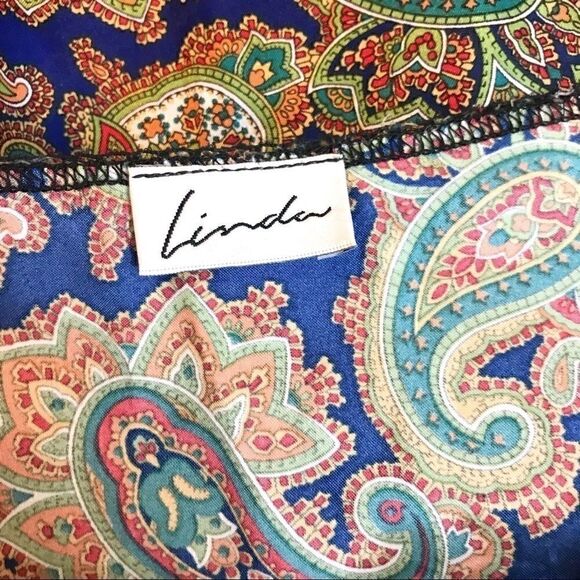 satin Paisley Vintage Nightgown 🌻 - Picture 4 of 5